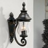 Minka Lavery Rustic Outdoor Wall Light Fixture Heritage Bronze Lantern 19 1/2" Mouth Blown Glass Shade for Post Exterior Porch - 2 of 4