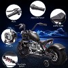 Red 36V Electric Off Road Motorcycle For Teens With 350W Brushless Motor Led Lights Music Spring Suspension And Training Wheels Red - 4 of 4