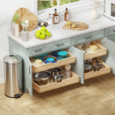 HomLux Pull Out Cabinet Organizer with Soft Close 16.5-W x 21-in D Cabinet Drawers Slide Out for Kitchen Base Cabinet — фото 8