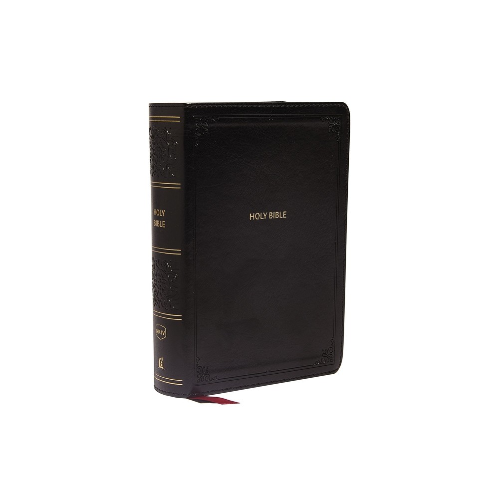 Nkjv, Reference Bible, Compact, Leathersoft, Black, Red Letter Edition, Comfort Print - by Thomas Nelson (Leather Bound)