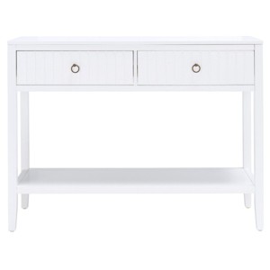 Tegan 2 Drawer Console Table - White - Safavieh - 1 of 4