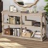 Console Table With 3-Tier Open Storage Spaces, Narrow Sofa Table For Living Room,Console Table Wood-Cuddlewood - 2 of 4