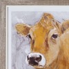 HomeRoots Set of Three Brown Cow Wood Square Framed Art - 3 of 4
