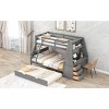 Streamdale Twin Over Full Bunk Bed With Trundle And Built-In Desk, Three Storage Drawers And Shelf - 4 of 4