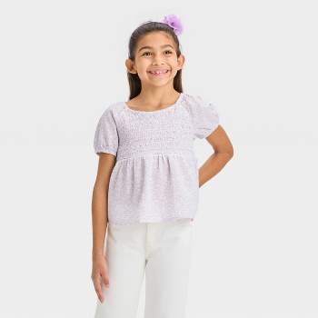 Girls' Short Sleeve Woven Top - Cat & Jack™