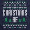 Christmas AF Crewneck Funny Festive Holiday Party Ugly Xmas Sweater Sweatshirt - Crazy Dog Crew Neck Sweatshirt - 2 of 4