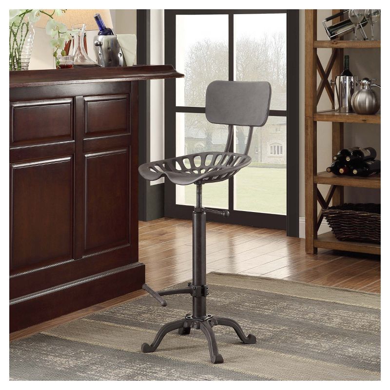 Austin Adjustable Tractor Seat Counter Height Barstool with Back - Carolina Chair & Table, 2 of 5