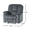 KTMBDW Rocker Recliner Chair, Overstuffed Manual Rocking Recliner for Adults, Upholstered Comfy Soft Fabric Living Room Reclining Sofa Chair - 4 of 4