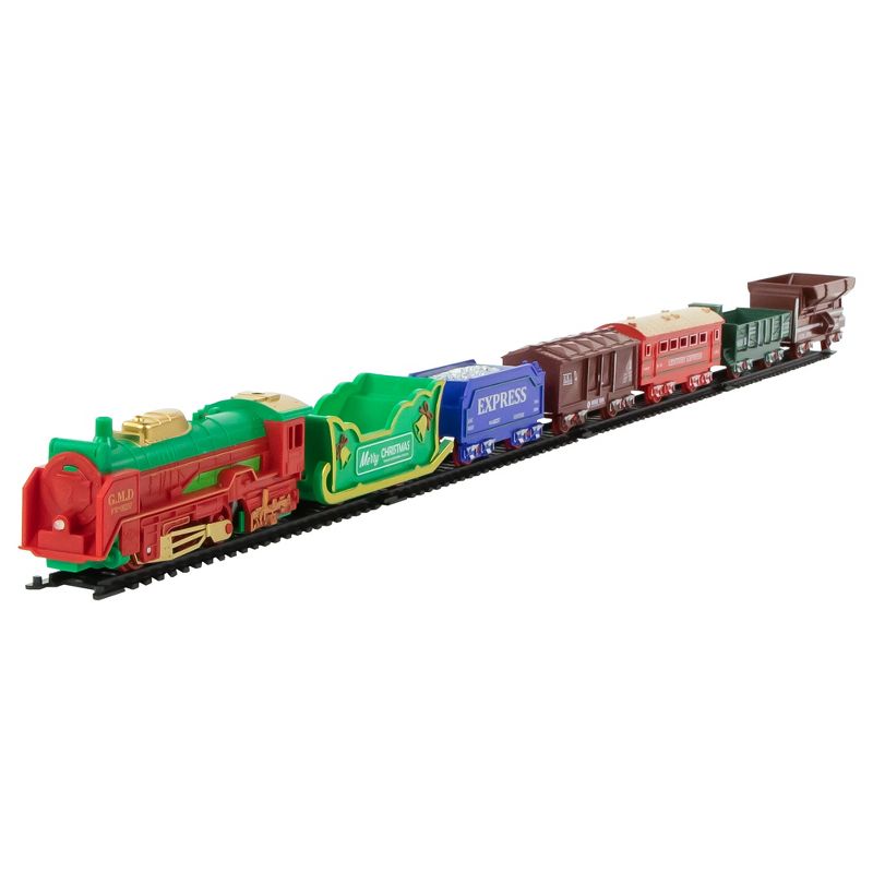 Northlight 23 Pc Battery Operated Lighted and Animated Classic Christmas Train Set with Oval Track, 3 of 6