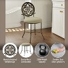 19" Marsala Metal Vanity Stool Antiqued Gray/Cream - Hillsdale Furniture: Pewter Finish - 4 of 4
