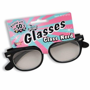 Forum Novelties 50's Class Nerd Geek Cracked Broken Costume Glasses - 1 of 1