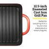 Lodge 12.5 x 8 Inch Enamel Cast Iron Grill Pan - Dual Assist Handles - Use in the Oven, on the Stove - Red - 2 of 4