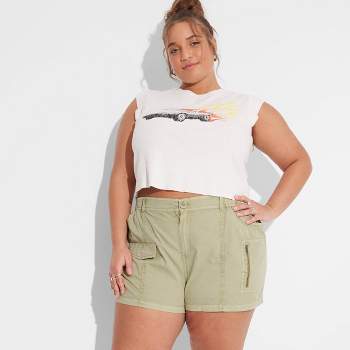 Women's Mid-Rise Pull-On Camp Shorts - Wild Fable™