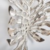 Plum & Post 23.5"H x 4"D x 19"W Monstera in Silver Wall Sculpture Art Small - 3 of 4