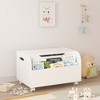 Vynxaria White Kids Toy Storage Organizer with Wheels and Front Bookshelf - 2 of 4