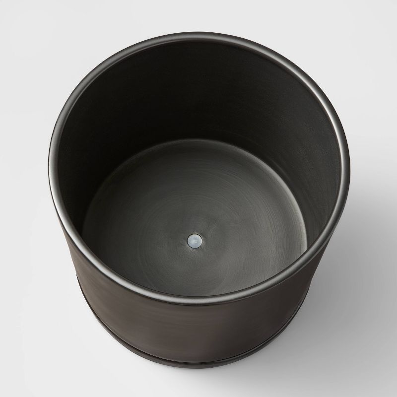  Hilton Carter for Target Ceramic/Metal Indoor Outdoor Planter Pot with Saucer & Rotation, 4 of 8