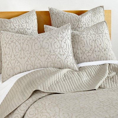 Taupe Twin Reversible Microfiber Quilt Set