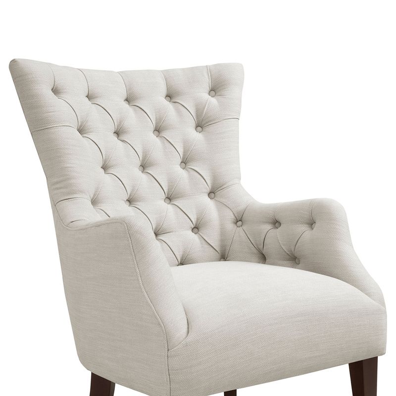 Lilith Button Tufted Wing Chair - Ivory Multi, 4 of 9