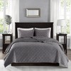 Sapphtopaz 3 Piece King/Cal King Velvet Quilt Set with 1 Quilt and 2 Pillow Shams,Comforter Set Coverlet for All Seasons,Machine Washable - 2 of 4