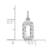 Black Bow Jewelry 14k White Gold, Varsity Collection, Small D/C Pendant, Number 0 - 4 of 4