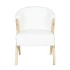 Dexmalle Minimalist Accent Chair with Upholstery,Living Room/Bedroom,White - 4 of 4