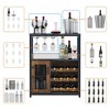 Whizmax Wine Bar Cabinet with Storage,Small Liquor Cabinet,Bar Cabinet with Glass Holder for Apartment,Bar,Kitchen,Dining Room,Home Decor - 4 of 4