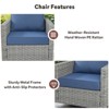 Outdoor Patio Swivel Chair Glider Chair with Removable Cushions for Porch - 4 of 4
