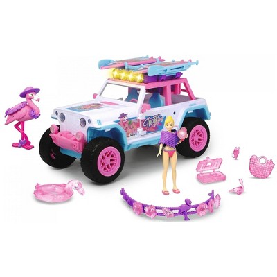 Dickie Toys - Light & Sound Jeep Flamingo Playset