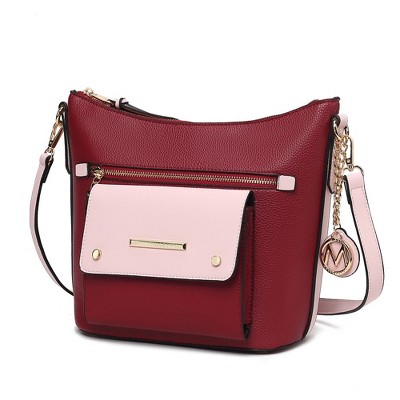 MKF Collection Serenity Color Block Vegan Leather Women’s Crossbody Bag by Mia K