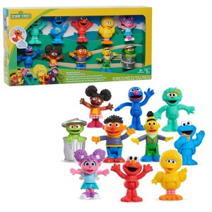 Sesame Street Neighborhood Friends Deluxe Figures 10pk (Target Exclusive) - 1 of 4