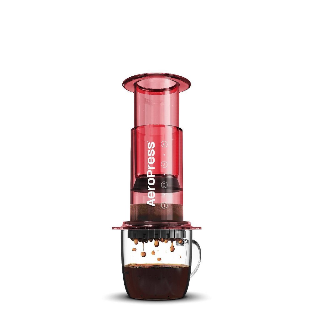 AeroPress 4c Single-Serve Coffee Maker Red