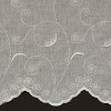 1pc 54"x84" Sheer Hampton Tailored Curtain Panel White - Habitat: Modern Floral Botanical Muslin Matelasse Rod Pocket - 4 of 4