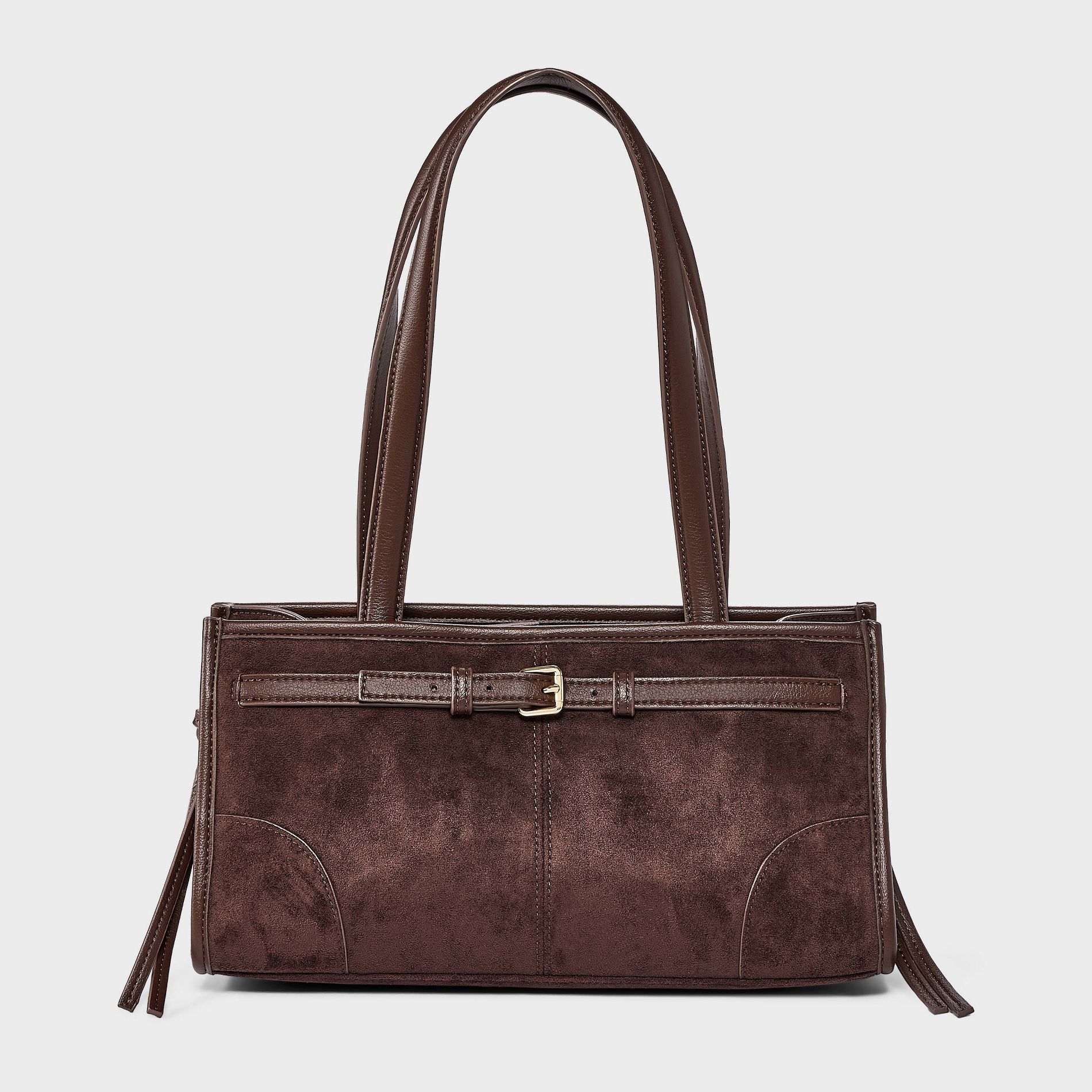 Faux Suede Belted Satchel Bag - Universal Thread™