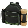 Picnic at Ascot Two Person Picnic Backpack with Soft Sided Cooler &  Blanket - 2 of 2