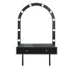 DOMETOUR Floating Makeup Vanity Desk with Mirror & 3-Color Lights, Wall Dressing Table with Power Outlet, Compact vanity, Large Storage, Black - 4 of 4