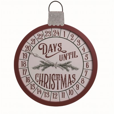 Transpac Wood 22.63 in. Multicolor Christmas Ornament Countdown Calendar with Pointer