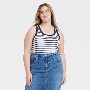 Women's 90s Ribbed Tank Top - Universal Thread™ - 1 of 4