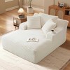AENKYO Oversized Corduroy Sleeper Sofa Bed & Cloud Lounge Chair, Deep Seat, Armrests, 2 Pillows | Boneless Upholstered Chaise for Indoor Comfort - 2 of 4