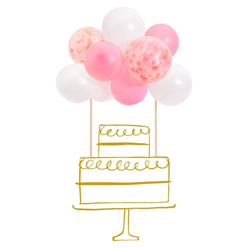 Meri Meri Pink Balloon Cake Topper Kit (Pack of 1), 3 of 4