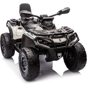 Kids ATV, 24V Licensed BRP Electric ATV 4 Wheeler for Kids, Ride On Toy Car, 4WD Battery Powered Ride On Car with 2 Seater - 1 of 4