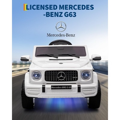 GARVEE 12V Kids Ride on Car Licensed Mercedes Benz G63 w/Remote Control, Soft Start, Wheels Suspension, LED Light, Bluetooth
