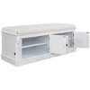 NicBex Storage Bench with 4 Doors,Shoe Bench with Removable Cushion and Adjustable Shelves for Living Room,Entryway - 4 of 4