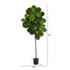 Nearly Natural 6.5-ft Fiddle Leaf Artificial Tree - 2 of 3