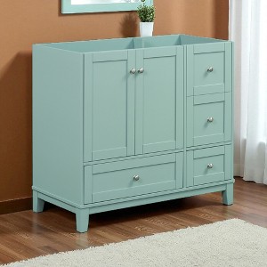 36" Bathroom Vanity with USB Charging, 3 Drawers & 2 Doors Storage Cabinet, Shaker Style Design (Sink Not Included) -Cabinet Only - 1 of 4