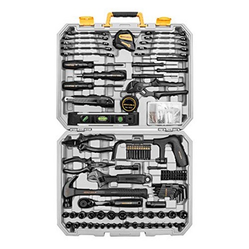 DEKO DKMT218 All In One Household Auto Repair Socket Wrench Combination Mixed Multi Tool Kit with Plastic Toolbox Storage Case, 218 Piece - image 1 of 4