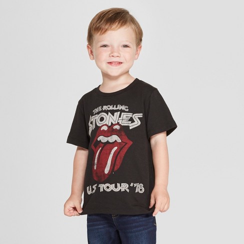 samarbejde bekæmpe sjældenhed Toddler Boys' The Rolling Stones Short Sleeve T-shirt - Black : Target