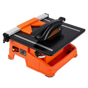 7 Inch Wet Tile Saw, Electric Tile Cutter Machine with 0°-45° Bevel Cutting, Tile Cutter Wet Saw for Porcelain, and Stone, Power Tile & Masonry Saws - 1 of 4