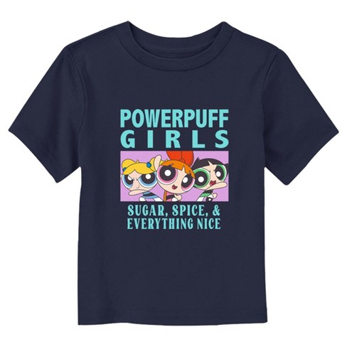 Toddler s The Powerpuff Girls Sugar Spice Everything Nice T Shirt Navy Blue 2T