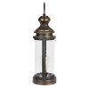 Alpine Corporation 17" Battery Gold Metal and Glass LED Indoor Outdoor Decorative Lantern Off-White: Elegant Illumination, 1 Year Warranty - 3 of 4