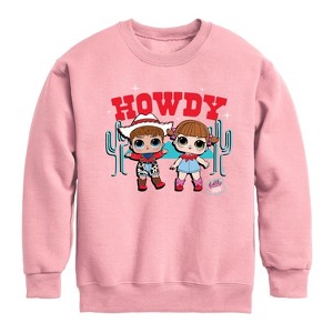 Boys' - LOL Surprise! - Howdy Neon Graphic Long Sleeve Fleece Sweatshirt - 1 of 4